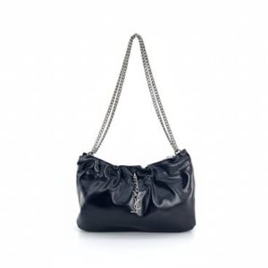 YSL Black Soft Chain Shoulder Bag