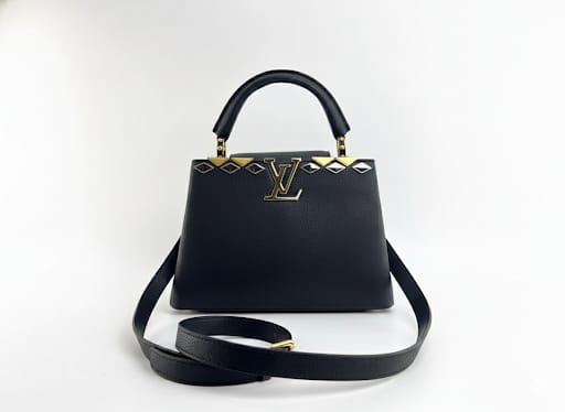 LV Diamond-Trim Top Handle BAG - Image 6