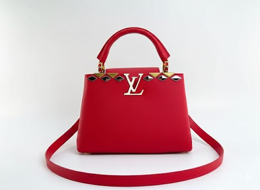 LV Diamond-Trim Top Handle BAG