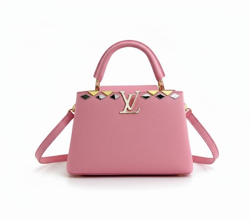 LV Diamond-Trim Top Handle BAG - Image 5